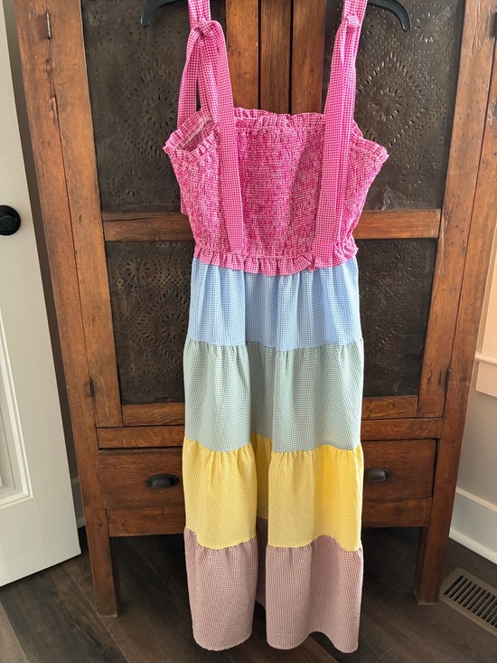 JODIFL Dresses & Skirts - JODIFL Pink Multi-Color Tiered Maxi Dress